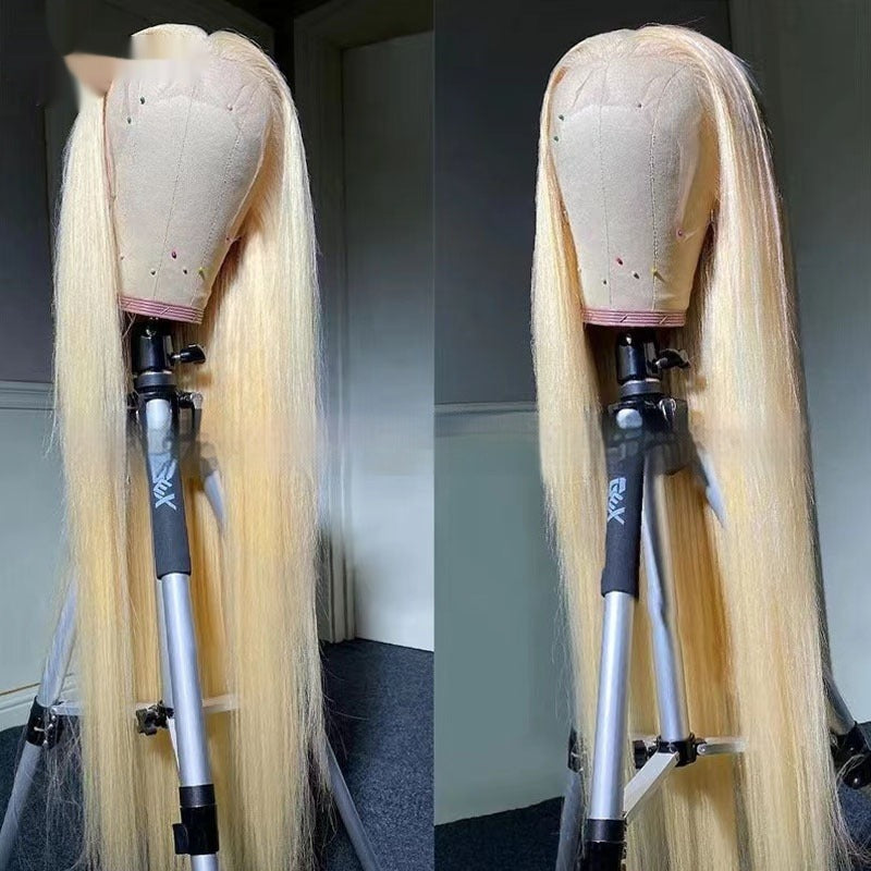 Real Human Hair Transparent Lace Full-Head Wig