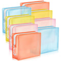 Locmeo 8 Pack TSA Approved Travel Toiletry Bags Frosted Leak-Proof Travel Bags with Zipper Translucent Makeup Bag Toiletry Cosmetic Bags for Women Men Travel Organizer Airport Security (Pastel)