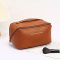 Portable makeup bag and toiletry organizer bag
