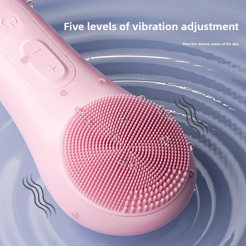 Ultrasonic Hot Compress Silicone Facial Cleansing Device