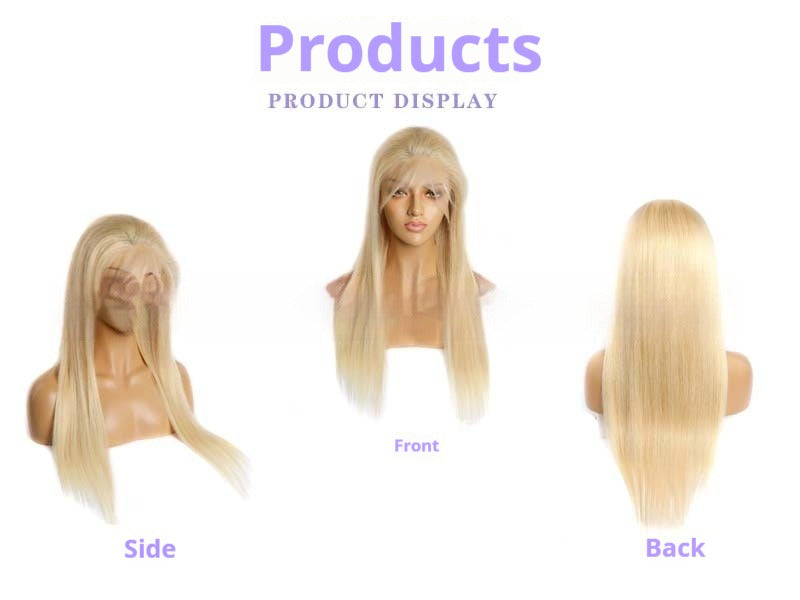 Real Human Hair Transparent Lace Full-Head Wig