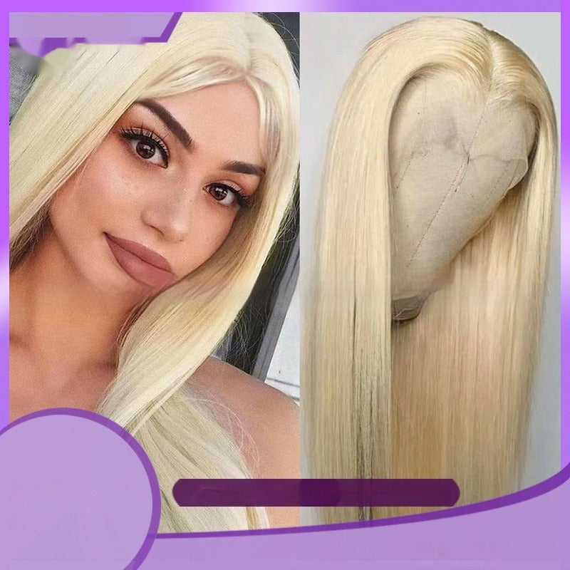 Real Human Hair Transparent Lace Full-Head Wig