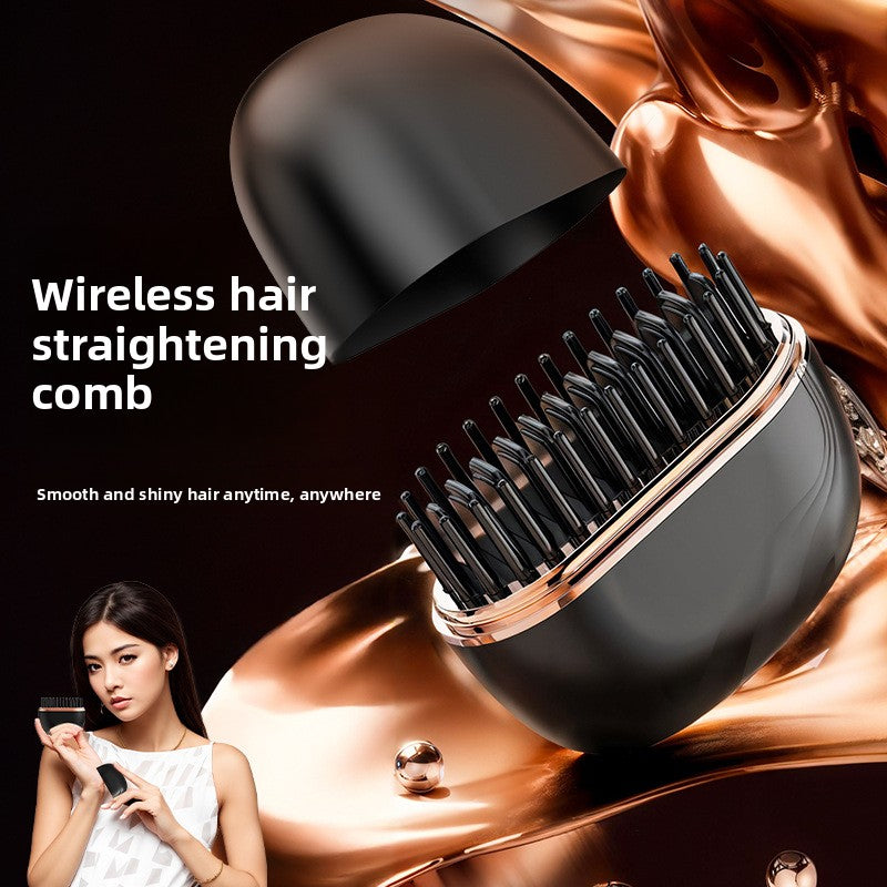 Mini Wireless Hair Straightener and Curler Comb