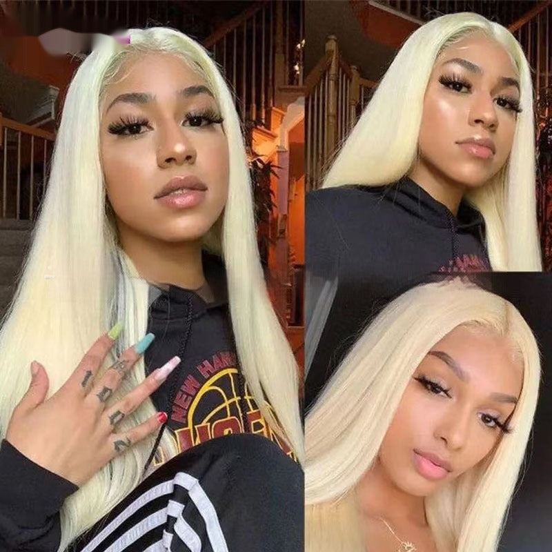 Real Human Hair Transparent Lace Full-Head Wig