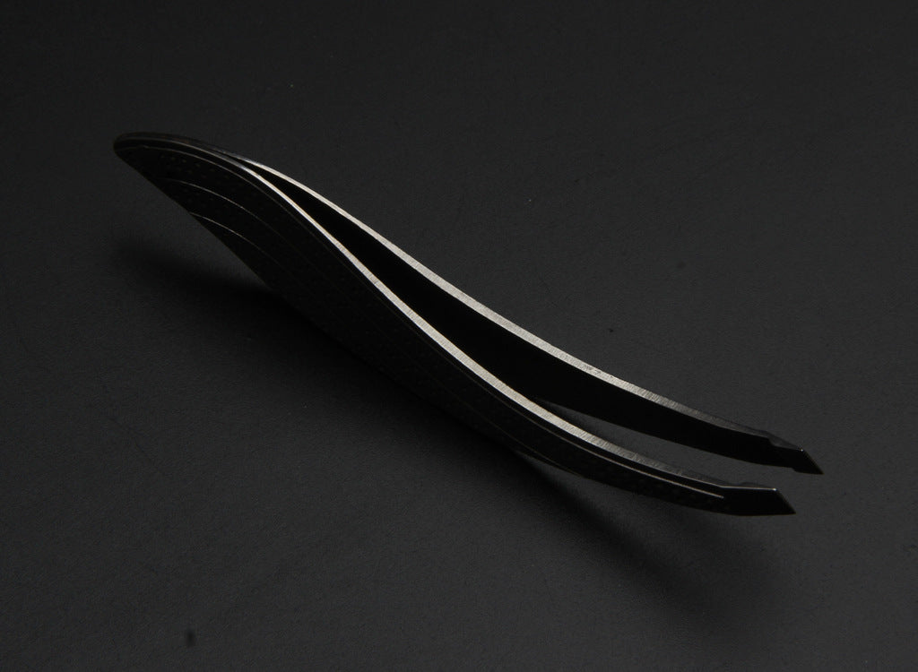 Premium Stainless Steel Eyebrow Tweezers Set with Light