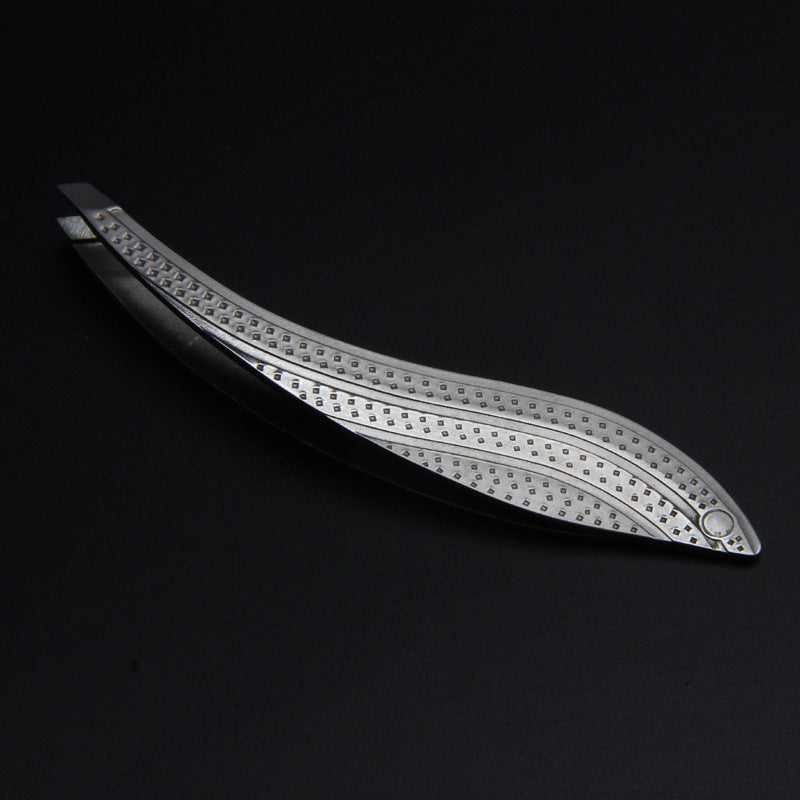 Premium Stainless Steel Eyebrow Tweezers Set with Light